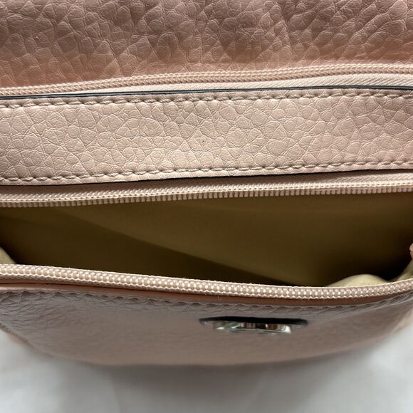 Giani Bernini Pebbled Faux Leather Crossbody Pink Bag Silver Hardware‎ - Picture 8 of 16